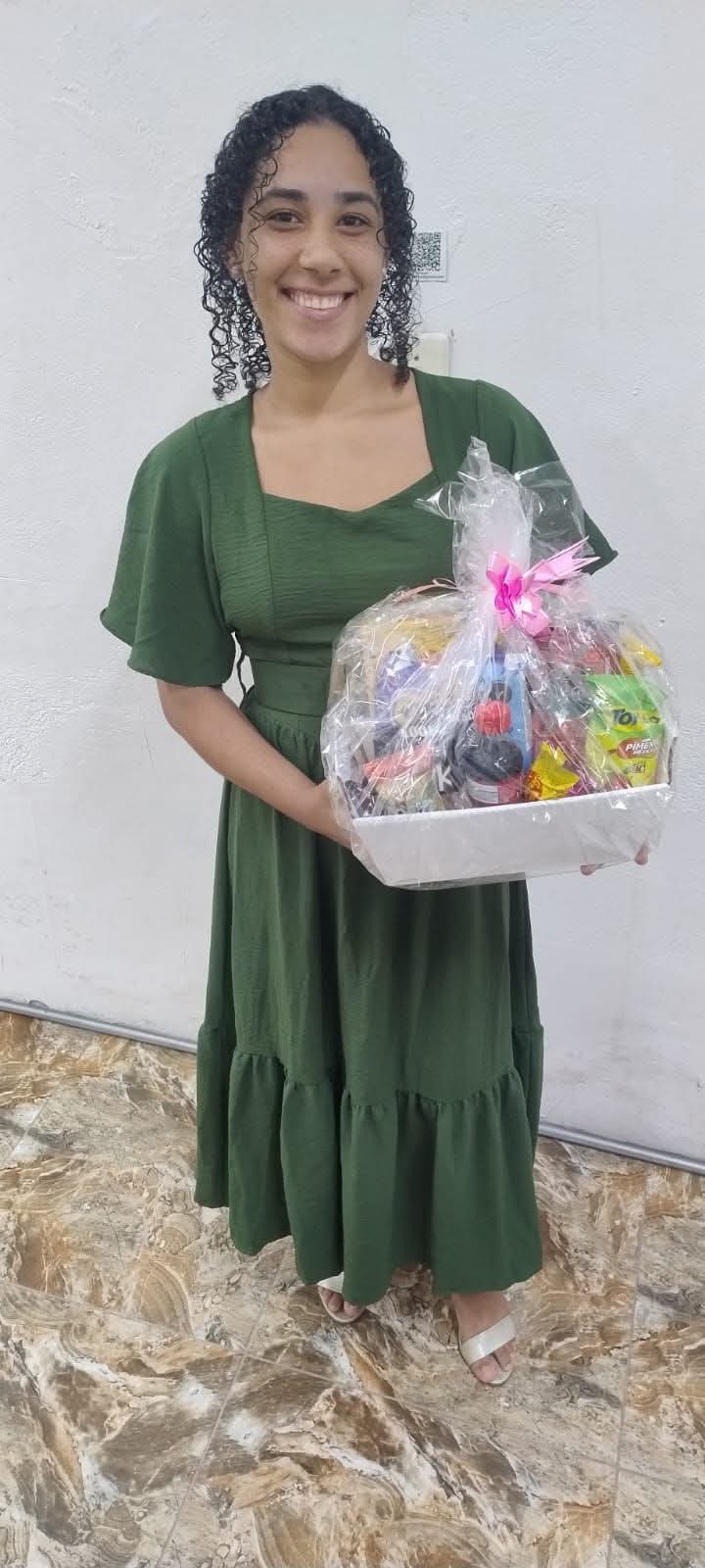 Ganhadora da cesta Kamilly
